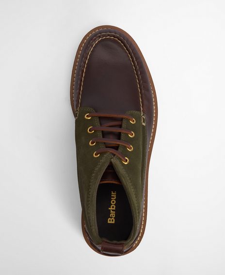 Barbour Hadston Chukka Boots — Olive