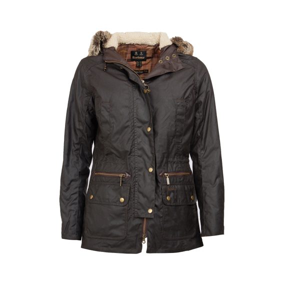 Barbour Kelsall Waxed Cotton Parka Jacket — Rustic