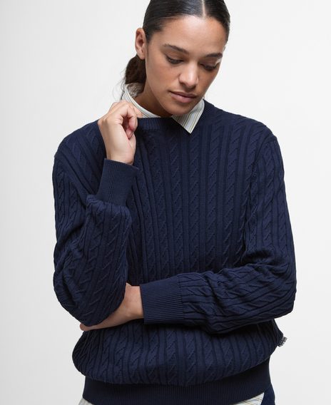 Barbour Hartland Crew Neck Jumper — Navy