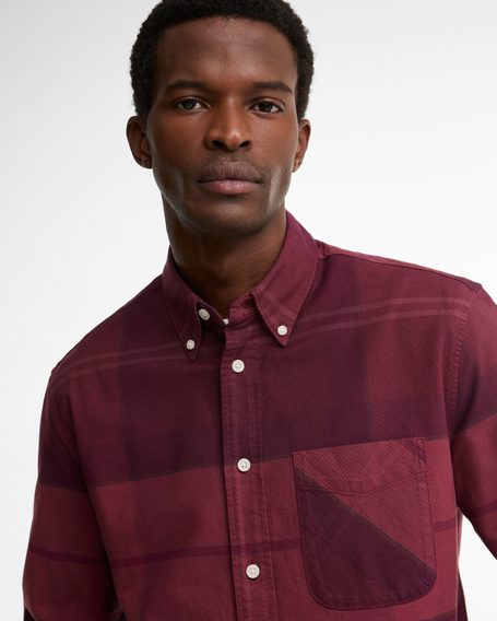 Barbour Mineral Tartan Dunoon Authentic Shirt — Crimson Heather