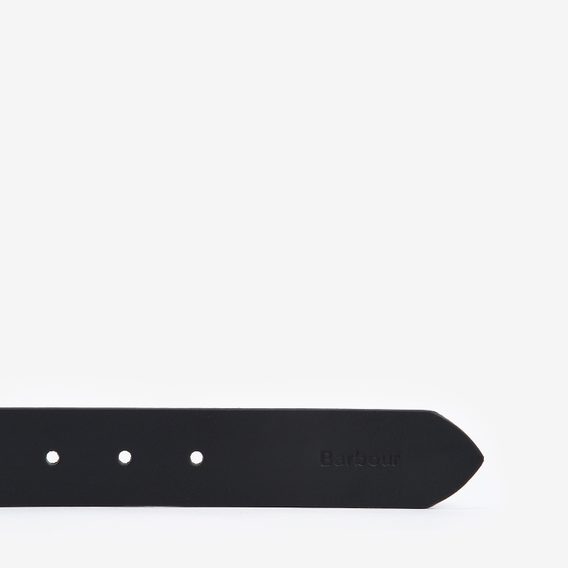 Barbour Esk Leather Belt — Black