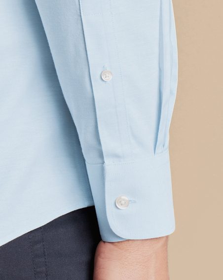 Charles Tyrwhitt Button-Down Non-Iron Stretch Oxford Shirt — Sky Blue