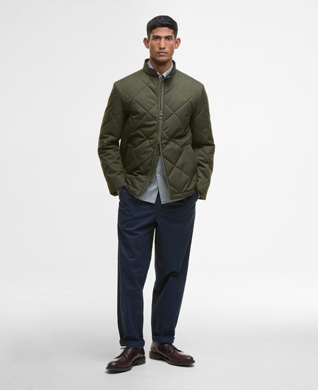 Barbour City Harrington Quilted Jacket — Olive