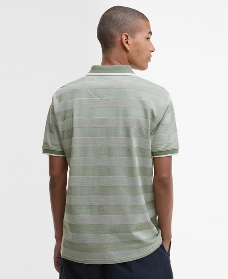 Barbour Branton Striped Polo Shirt — Light Moss