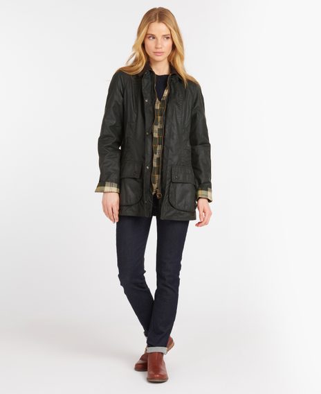 Barbour Beadnell Wax Jacket — Sage