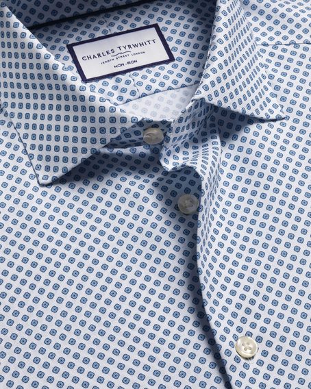 Charles Tyrwhitt Non-Iron Stretch Slim Fit Shirt — Diamond Print