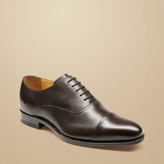 Charles Tyrwhitt Leather Oxford Shoes — Dark Chocolate