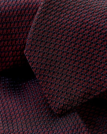 Charles Tyrwhitt Silk Grenadine Italian Tie — Maroon Red