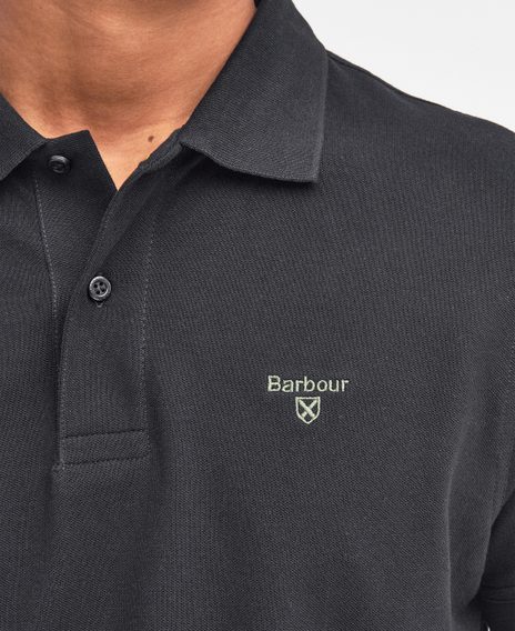 Barbour Lightweight Sports Polo Shirt — Classic Black