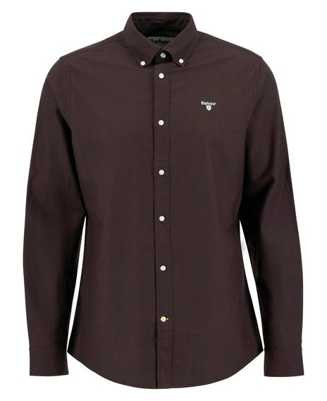 Barbour Oxford Tailored Long-Sleeved Shirt — Oak Brown