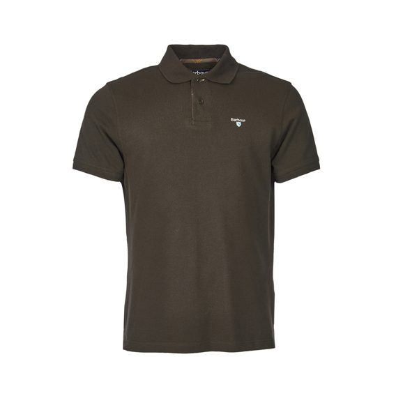 Barbour Tartan Poloshirt Pique — Forest Green