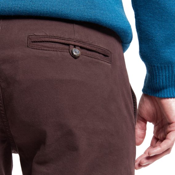 Armor Lux Straight Cut Chinos — Dark Mahogany