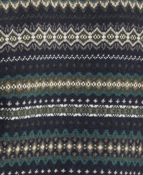 Barbour Case Fair Isle Jumper — Black Marl