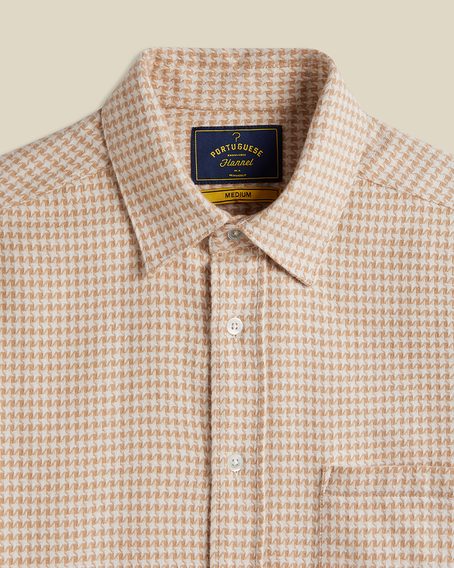 Portuguese Flannel Abstract Pied Poule — Cream