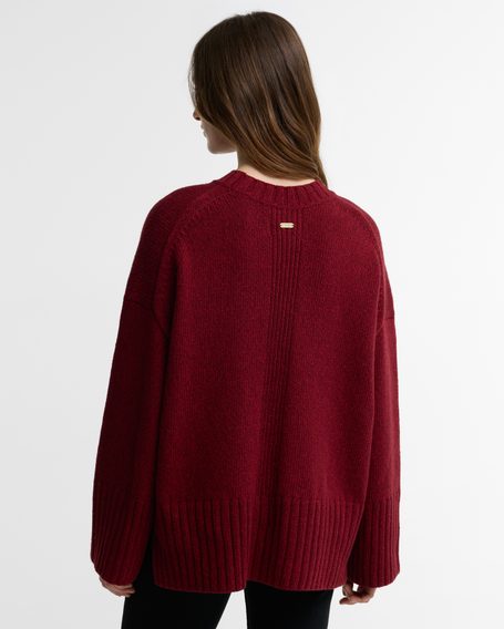 Barbour Gaia Knitted Jumper — Cranberry Red