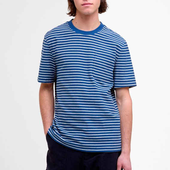 Barbour Frensham Striped T-Shirt — Dark Denim