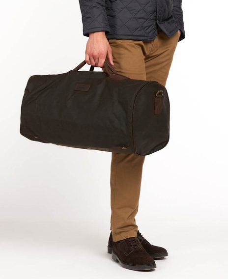 Vikend voštana torba Barbour Holdall - maslinasta