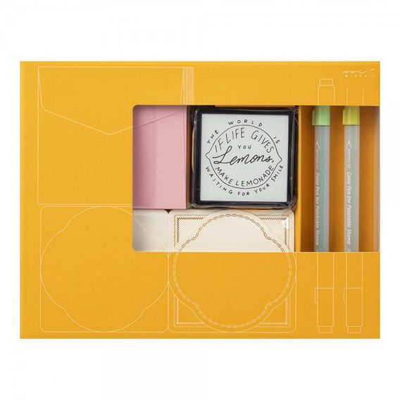 Set samonatapajućih pečata Midori Paintable Stamp Kit Lemon: 70th Limited Edition