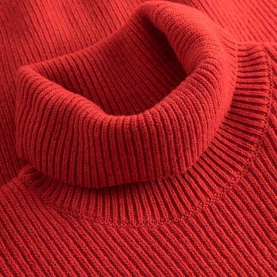 forét Marsh Rib Turtleneck — Red