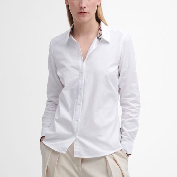 Barbour Derwent Regular Long-Sleeved Shirt — White
