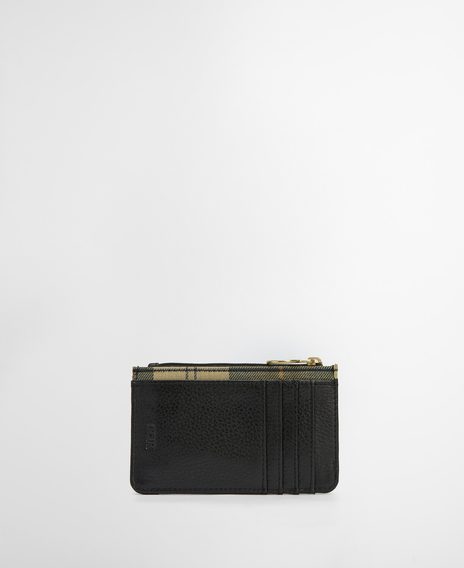 Barbour Alder Leather Card Holder — Black