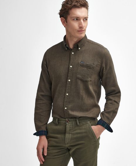 Barbour Moleskin Tailored Trousers — Dark Olive