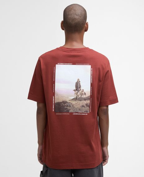 Barbour Parkend Photographic Relaxed T-Shirt — Brick Red