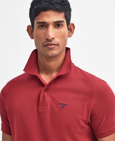 Barbour Lightweight Sports Polo Shirt — Biking Red