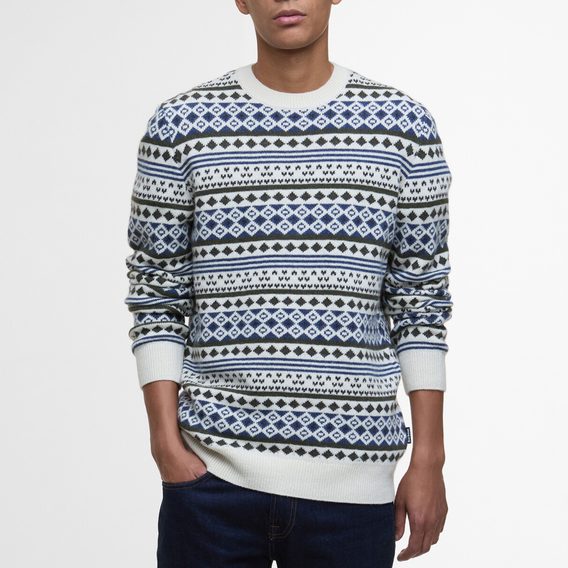 Barbour Easdale Fair Isle Sweater — White