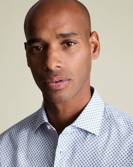 Charles Tyrwhitt Non-Iron Stretch Slim Fit Shirt — Diamond Print