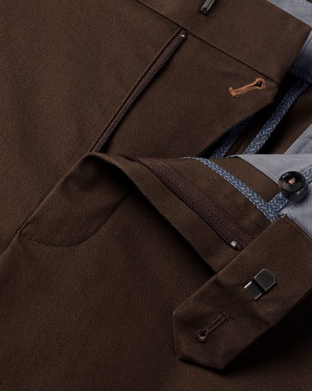 Charles Tyrwhitt Ultimate Non-Iron Chinos — Chocolate Brown