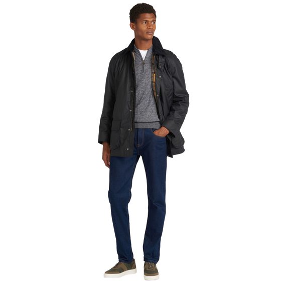 Barbour Bristol Wax Jacket — Navy