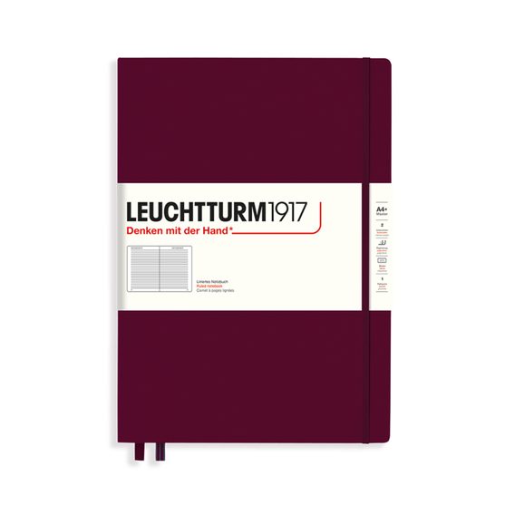 Velika bilježnica LEUCHTTURM1917 Master Classic Hardcover Notebook - A4+,tvrdi uvez, papir s linijama, 235 stranica