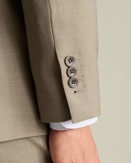 Charles Tyrwhitt Ultimate Performance Sharkskin Suit Jacket — Taupe
