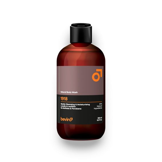 Prirodni gel za tuširanje Beviro Natural Body Wash 1918 (250 ml)