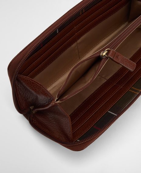 Barbour Birch Leather Matinee Purse — Brown