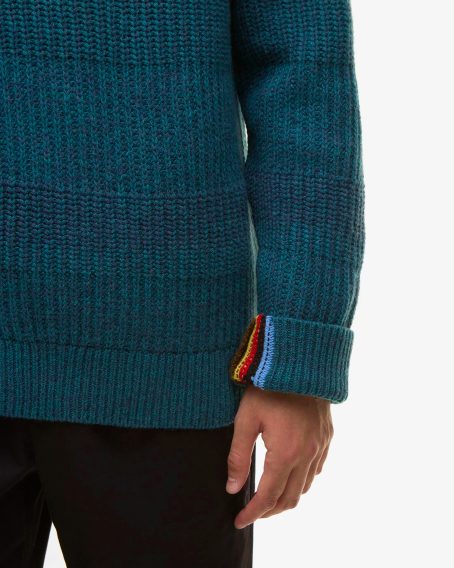 Barbour loves Paul Smith — Saddle Crew Neck Jumper Rosette Blue