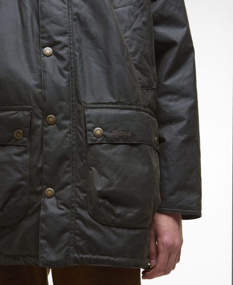 Barbour Bedale Waxed Parka — Olive