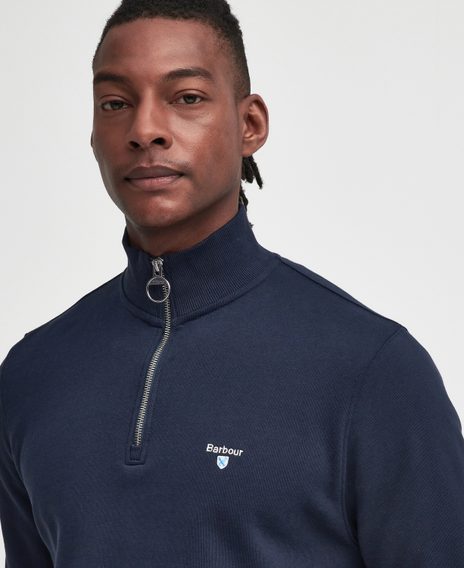 Barbour Beckhill Half Zip Sweatshirt — Navy