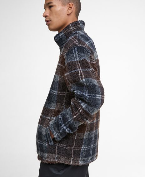 Barbour Tartan Sherpa Fleece — Midnight Oak Tartan