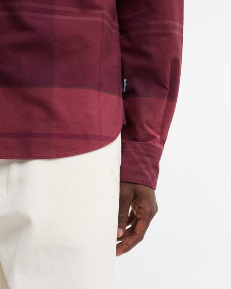 Barbour Mineral Tartan Dunoon Authentic Shirt — Crimson Heather
