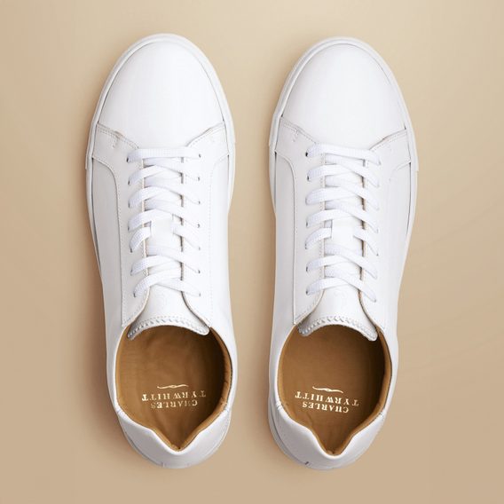 Charles Tyrwhitt Leather Sneakers — White