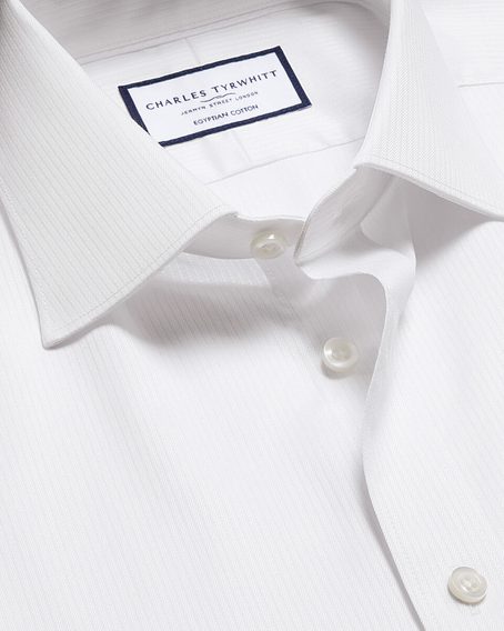 Charles Tyrwhitt Luxury Stripe Shirt — White