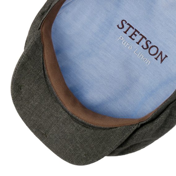 Stetson 6-Panel Linen Cap — Dark Grey