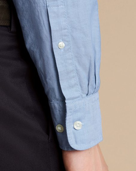 Charles Tyrwhitt Button-Down Collar Stretch Oxford Shirt — Sky Blue