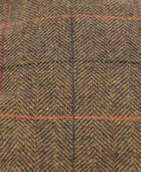 Barbour Wilkin Flat Cap — Olive/Orange/Red