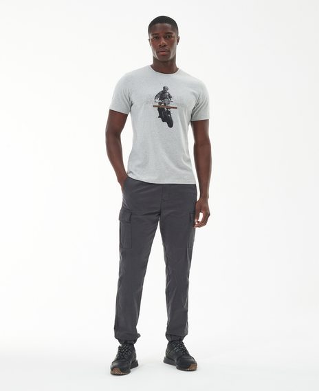 Barbour International Race T-Shirt — Grey Marl