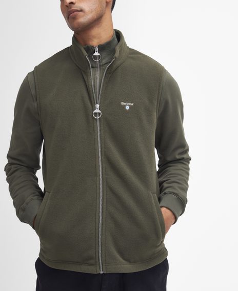 Barbour Essentials Fleece Gilet — Mid Olive