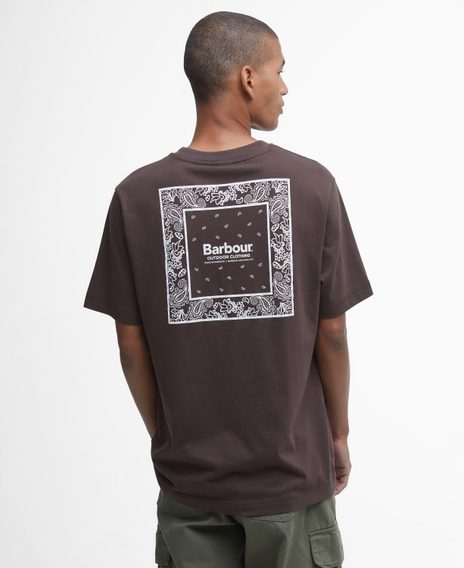 Barbour Thornley Relaxed Graphic T-Shirt — Bitter Chocolate