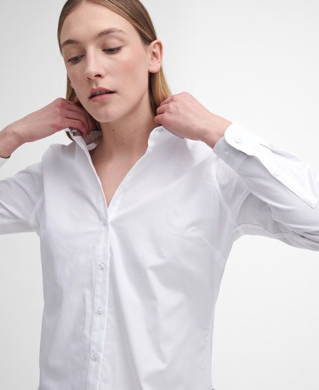 Barbour Derwent Regular Long-Sleeved Shirt — White